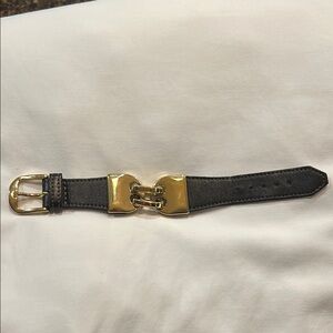 VITA FEDE Brown Leather with Gold Buckle Bracelet